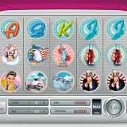 Pin-up symbols at slot machine "Pin-up"